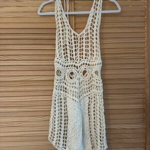 Frankies Bikinis Crochet Mini Dress